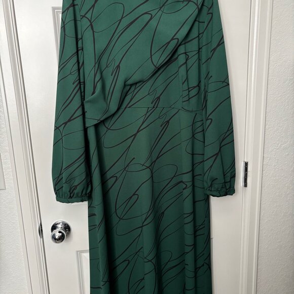 Tuckernuck Pine Twombly Green Draped Macie Dress, Size XL, Like New - Picture 5 of 6